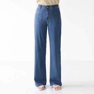 피핀 여성용 아이스텐셀 투포켓 기본 롱 와이드진 롱 710754