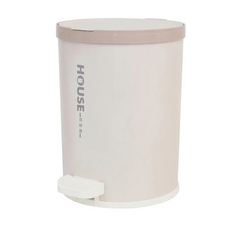 HOUSE 好室喵 軟糖緩降踏式垃圾桶 圓型, 顏色隨機, 大