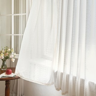 쁘리엘르 레이브 레이스 커튼 + 커튼끈 세트
