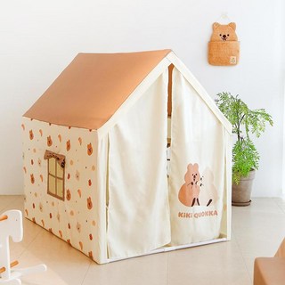 KIKI QUOKKA 兒童舒適小屋帳篷, 棕色, 1個