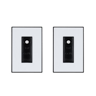 TILINS CATV 1迴路開關 黑白色, 2個