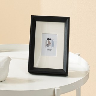 온맘컴퍼니 프랑 삼각 천연무늬목 액자, 블랙, 1개