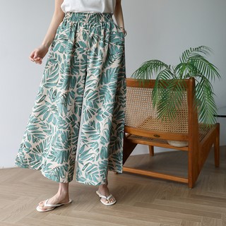 Pippin 女款涼感葉子寬版褲裙 710367