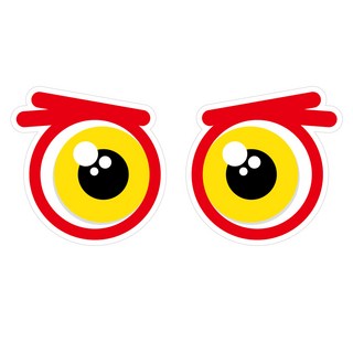 Mungkiwoldeu 保持安全距離反光貼紙 大型彩色貓頭鷹001, 1套, 混色