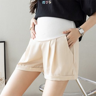絲滑口袋涼感孕婦短褲