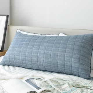 매직베드 허리 등받이 쿠션 특대형, 워싱블루