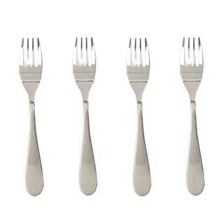 WILLIB 韓國製 304不鏽鋼 Bello 兒童餐具組, 銀色, 單品, 4個