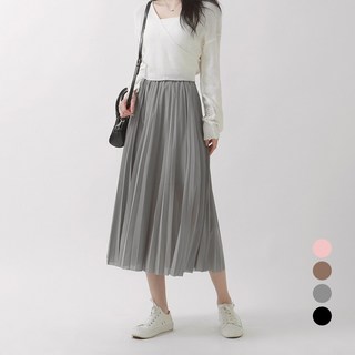 코튼클로젯 女士百褶裙 鬆緊腰長裙