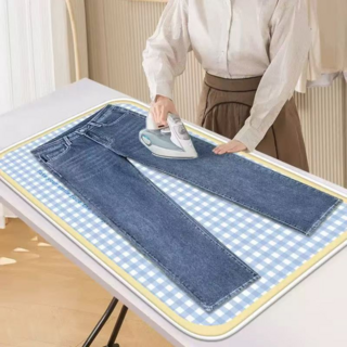 Goodsome 簡易防滑耐磨熨燙墊, 藍色格紋