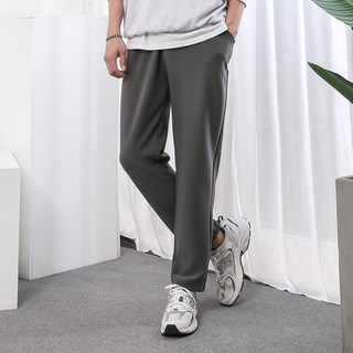 檀君企劃 男款防皺錐形鬆緊帶長褲