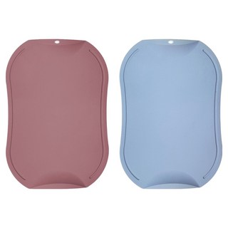 Doble 韓國專利無刮痕抗菌砧板, 乾燥玫瑰, 藍灰色, 1組