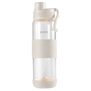 Corelle Brands 康寧餐具 直飲便攜耐熱玻璃水瓶, 奶油白, 1個, 920ml