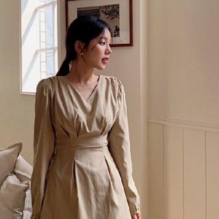 엔비룩 블론디 셔링 원피스