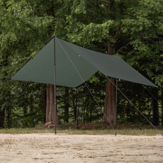 IDOOGEN Maxtar 矩形天幕 矽膠塗層 防水遮陽棚, 卡其色