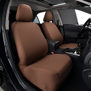 Ez2mk 四季通用一體式防水座椅保護套 前座 MS-1490, 棕色, 1個