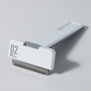 요기쏘 강아지 고양이 죽은 털 제거기 브러쉬 직선형 7.8 x 16.3 cm, 화이트, 1개