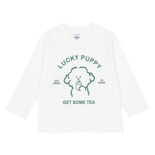 Rainbow Kids 兒童小狗圖案圓領長袖T恤