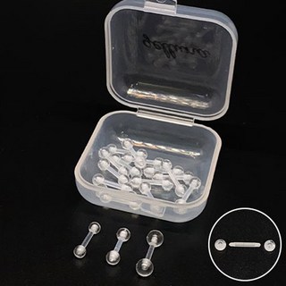 gelluna 簡約壓克力矽膠穿刺飾品組合10入附收納盒