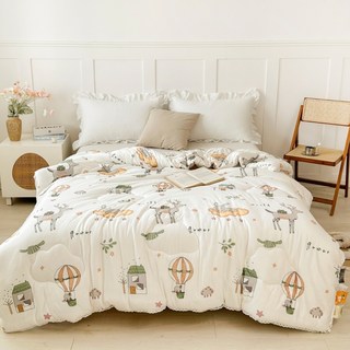 夢之語 韓版石墨烯針織蕾絲雲朵被, 森林朵朵