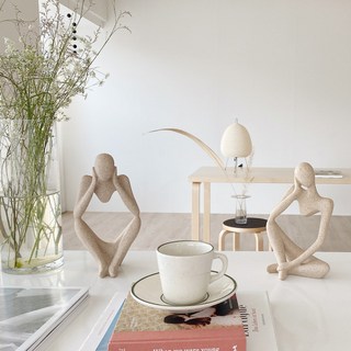 JINSIM DESIGN Mutral 現代風格石材擺件, C 思考之石擺件