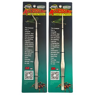 NOMOY PET 不鏽鋼小動物餵食鑷子 直型 + 彎型套組 NZ1213, 1套