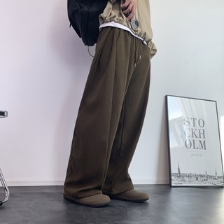 CONFIAR 男款燈芯絨側邊抓皺鬆緊寬褲 TC9541