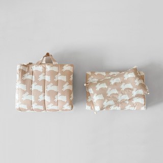 FRAMBOISE Cring Rabbit 貂絨豐盈託兒所午睡被套組 冬季用, MilkBeige