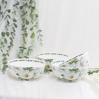 Royal Essex 木蘭骨瓷麵碗, 4個, 混合顏色