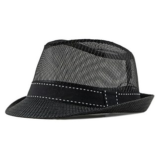 IT'S GOOD 10 摩登網眼費多拉帽 男女通用 聚酯纖維網紗紳士帽 輕量夏季帽