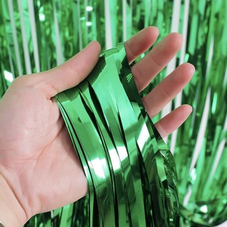 Mii Mii Party 裝飾流蘇銀箔派對門簾, 綠色, 4個