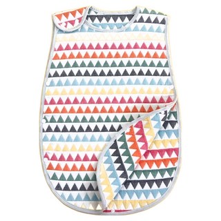 JoyNa 日式6層紗背心式防踢被, 彩虹三角 白色