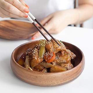 NICOTT 木碗 L, 木頭色, 1個