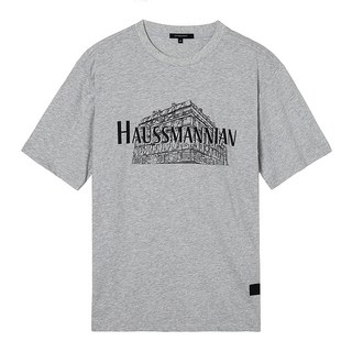 파렌하이트 남성용 심플 프린팅 오버핏 반팔 티셔츠 FEIBD3310