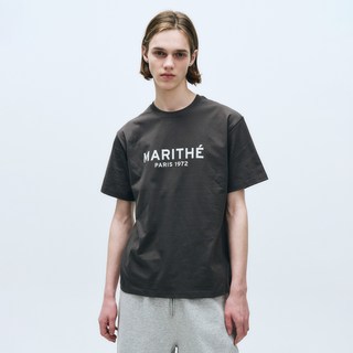 MaritheFrancoisGirbaud 男女通用 Mariette 經典標誌 T恤, 炭灰色
