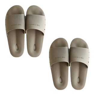 THE ZAKKA 摩登飯店式機能浴室拖鞋 兩雙組, 棕色, 1組