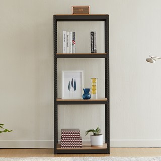 Tres Belle 小型組裝式鐵製角鋼層架, 深灰色, 4層