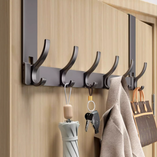 6掛鉤門後掛架 28cm, 灰色, 1個