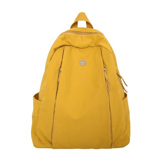 SUNORO 泡芙感尼龍防潑水旅行輕量背包, 黃色
