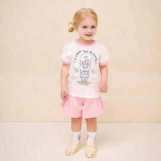 milkmile 女童透氣Esther Bunny I Love You上衣+褲裙套裝