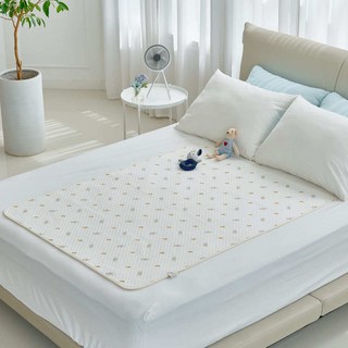 agazzang Duralon竹纖維雙面嬰兒涼感防水墊, 1個, 蘿蔔兔