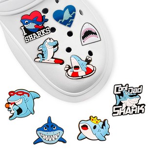 Soosda 可愛鯊魚鞋扣9件組 CD3