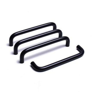 把手世界 基本款雙孔家具把手 P128mm 黑色, 4個