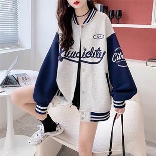 QUEEN & JOY 女性Flue刺繡換季棒球夾克