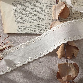 雙面菱格棉刺繡蕾絲 180公分, 2入, 自然原色