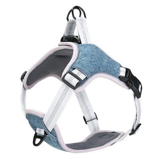 RESPET 狗狗三重安全胸背帶, 藍色