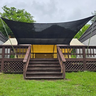 Campilo 遮光網 UV防護認證 遮陽網 + 綁繩組, 黑色