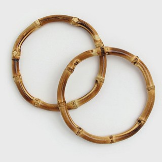 HAPPY BEARS 竹製環形提把 9cm 2入, 1個, 自然色