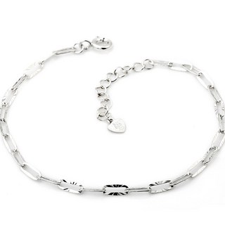 Mini Art 女性純銀92.5刻面迴紋針鍊日常手鍊