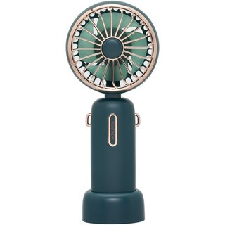 롸잇나우 아이스 웨이브 휴대용 탁상용 목걸이 핸디 선풍기 4800mAh, WT-F40, 그린