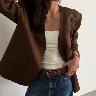 ViVEMO 女款Leohill時尚無領西裝外套 11471